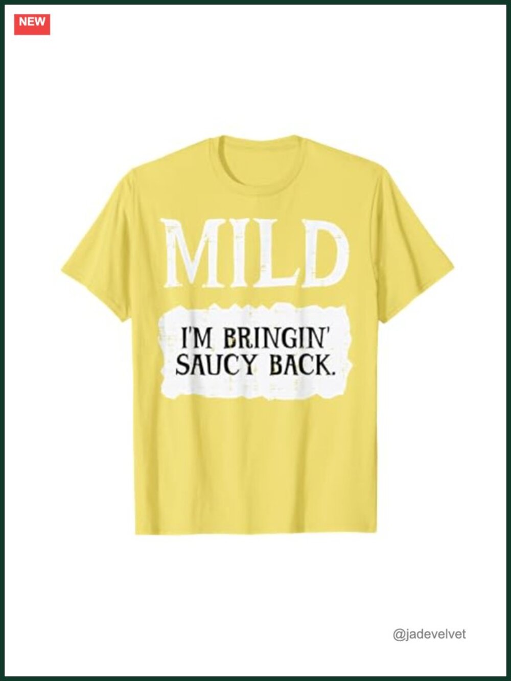 Halloween Mild Sauce Taco Costume T-Shirt Short Sleeve Tee